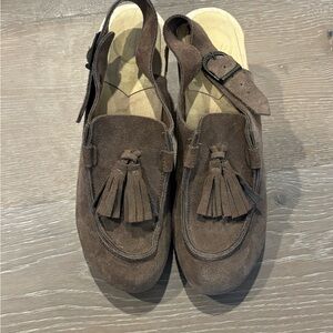 EUC No. 6 Chocolate Suede Tassel Loafers 37